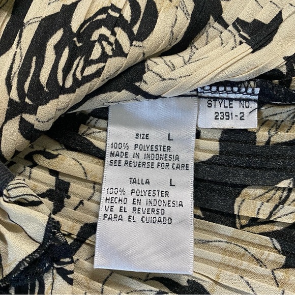 DRESS U BY SHARON Floral Sleeveless Collar Blouse Size Large Goth Lace Up Y2K - Picture 3 of 7